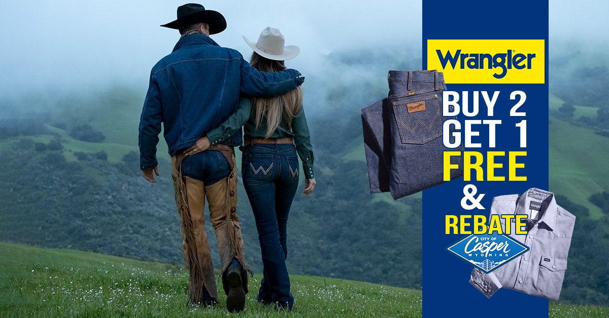 Wrangler Jeans Buy 2 Get 1 FREE & $10 Shirt Rebate For Casper Rodeo Fans!