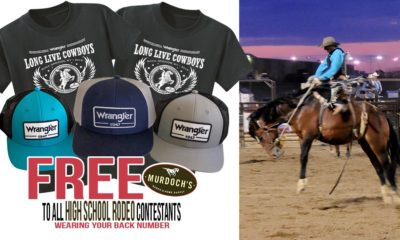 NHSFR Rodeo Contestants Get Free Shirts, Hats & Bucket Sale at Murdoch’s Rock Springs!