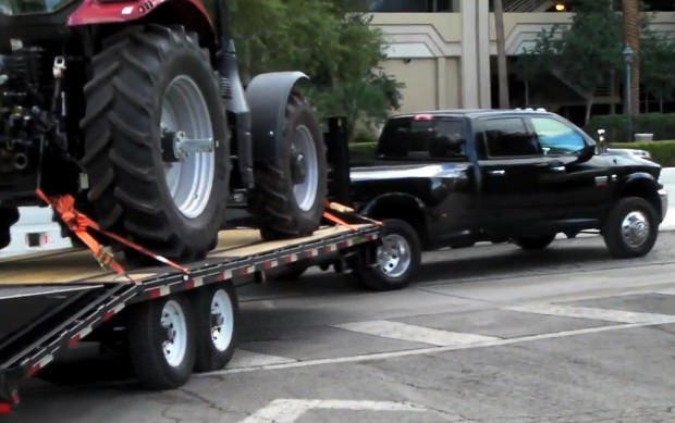 14000-pound tractor pulled by Ram Truck