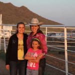 Crystal Rae Coddington and Her daughter Gracie Coddington with friend at the Cave Creek Fiesta Days Rodeo celebration.