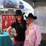 Pendleton Whiskey girl and Patrick O'Donnell at the Cave Creek Fiesta Days Rodeo celebration.