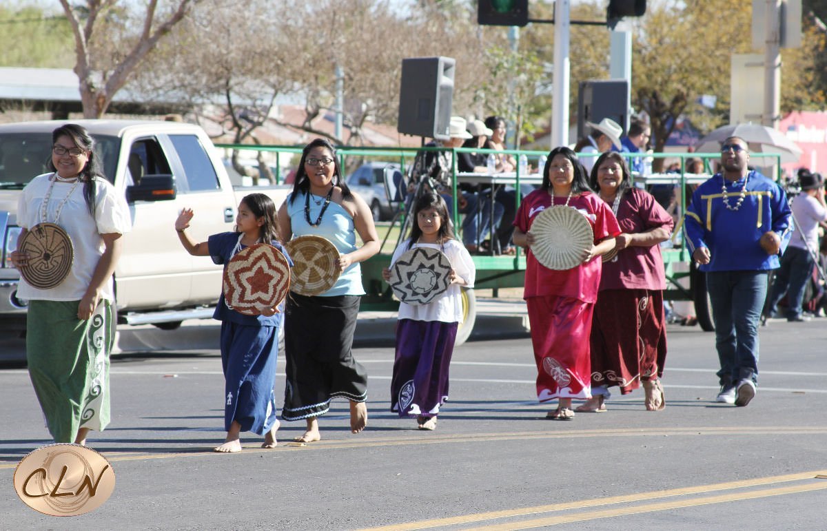 2014 Cowboy and Indian Days parade basket dancing with Ak-Chin Indian Community