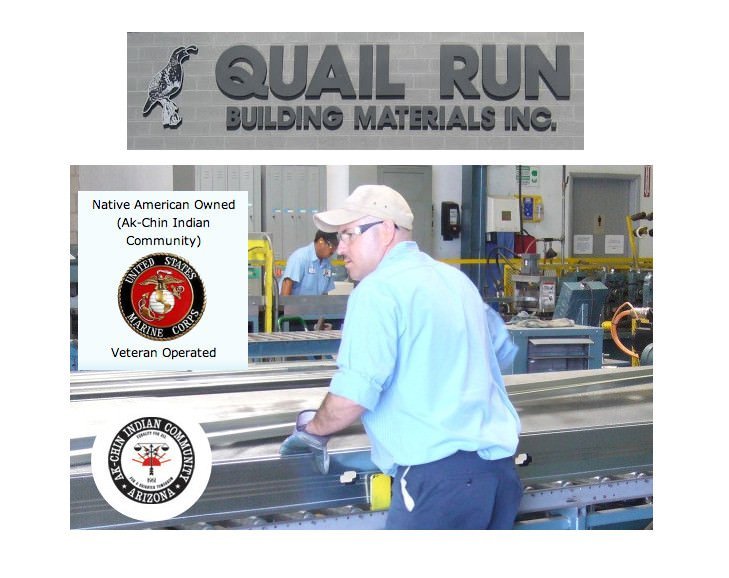 2013 - Ak-Chin Indian Community completed a multi-million dollar investment in Phoenix-based Quail Run Building Materials, Inc. Thus, allowing Ak-Chin Indian Community and Quail Run Building Materials, Inc. to move forward with plans to construct a manufacturing facility in the Santa Cruz Commerce Center, which is located on the Community’s reservation, near Maricopa, Arizona. Quail Run is a company that is Native American majority-owned and Veteran operated, while they have been in business since 1986.
