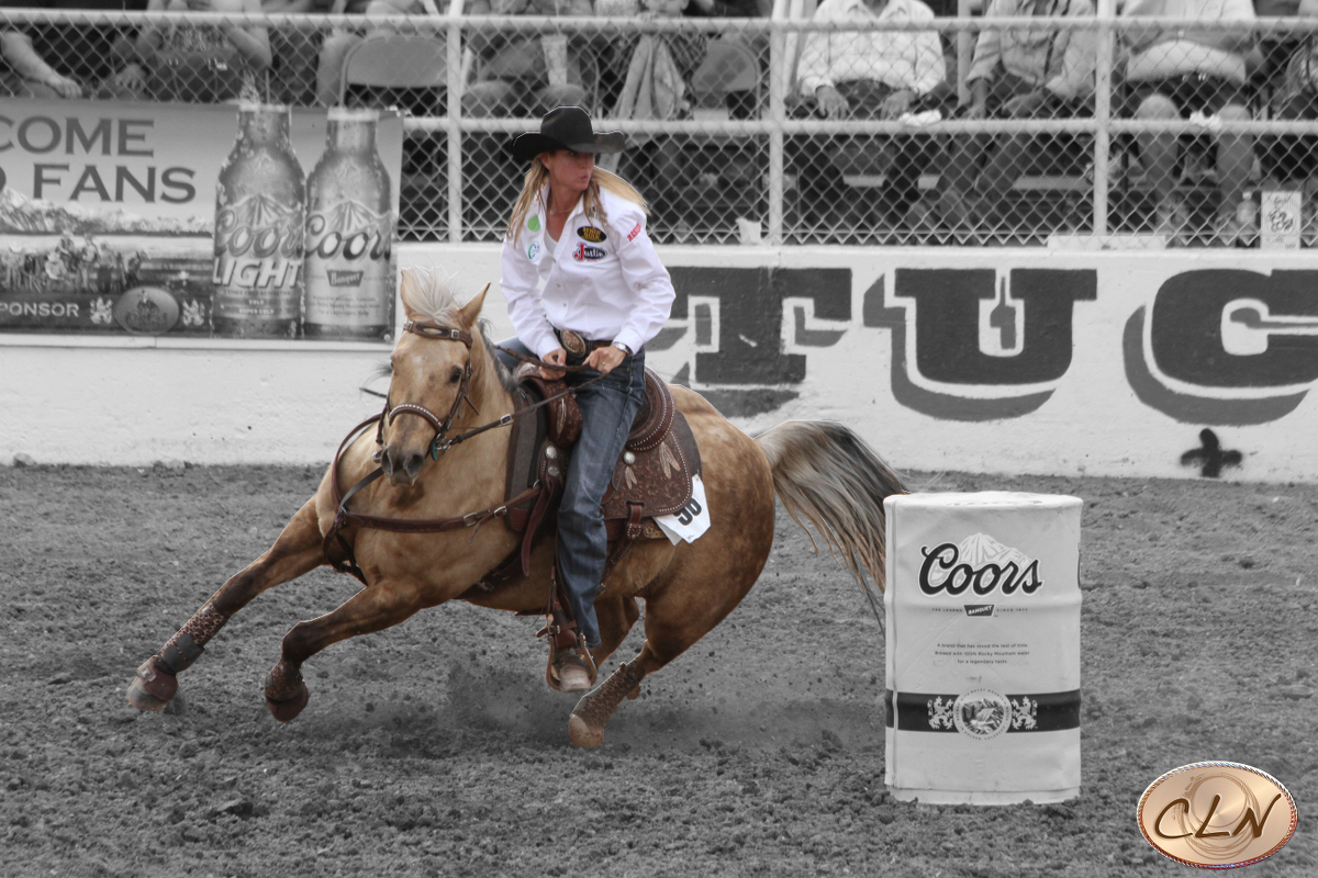 Barrel Racer, Sherry Cervi, at the 2014 Tucson Rodeo La Fiesta de los Vaqueros