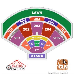 Ak-Chin Pavilion Seating Map