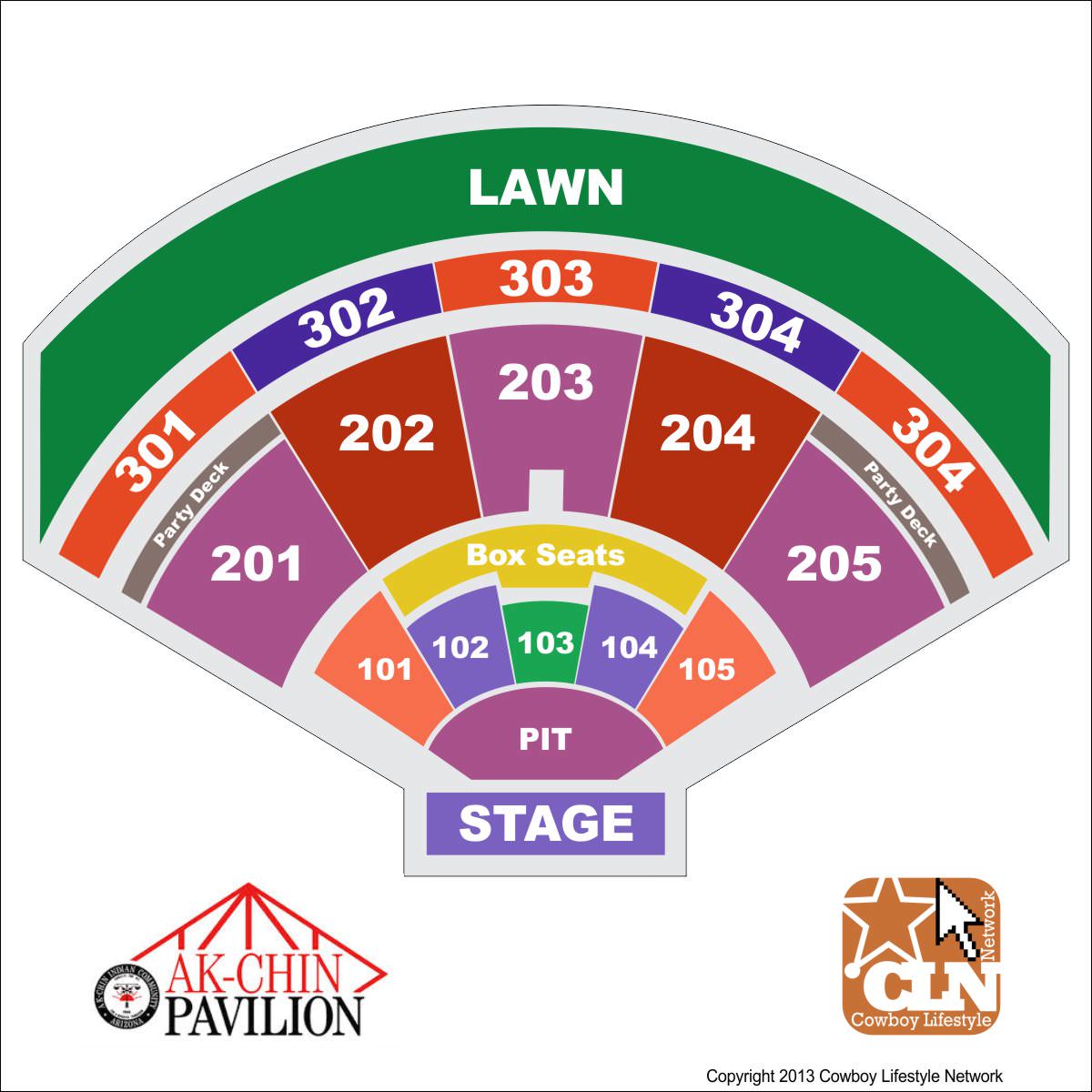 Ak Chin Pavilion Phoenix Az Seating Chart