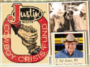 J. Pat Evans and Don Andrews with Justin Boots Sports Medicine