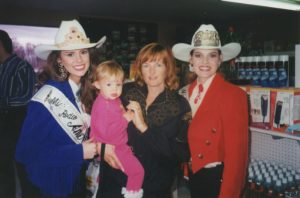 Miss-Rodeo-America-1995-Jennifer-(Douglas)-Smith.-Katy-Lucas-with-her-mother-Sheona-Lucas-and--Miss-Rodeo-Idaho-1995-Laura-Hadley.
