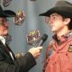 Talk Radio Host Derek Barton interviews rodeo star Cody Teel at the Wrangler NFR 2016 in Las Vegas.