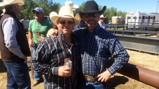 CLN's Patrick OD O'Donnell and Chris Cox at Pre Roping Event at a Rancheros Event.