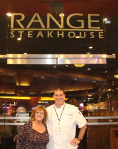 Lois OD and Chef Colin Ribble of Range Steakhouse at Harrahs Ak-Chin Casino
