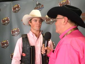 CoBurn Bradshaw, Saddle Bronc Rider in the WNFR 2015 Press Room