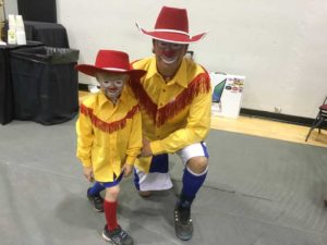 John Harrison WNFR Barrelman and Kaz (Will Debut at his very first NFR)