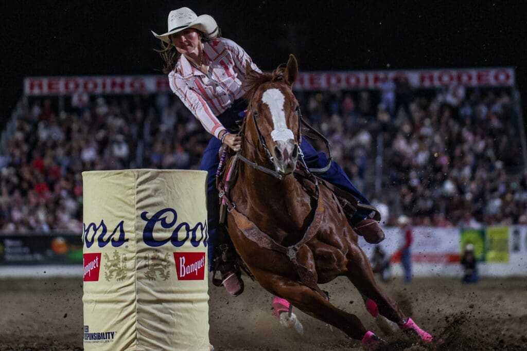 Barrel racer at the Redding Rodeo