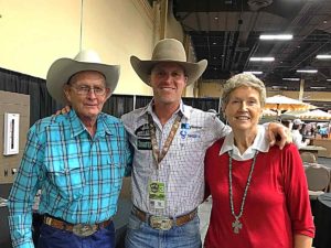 Clyde and Elsie Frost (Parents of late rodeo legend Lane Frost) with Brian Doty