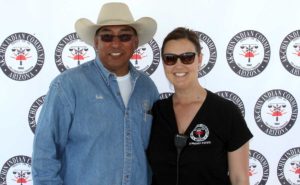 Gabe Lopez and Brittany Sourjohn at the 2016 Ak-Chin Indian Community Masik Tas Team Roping event