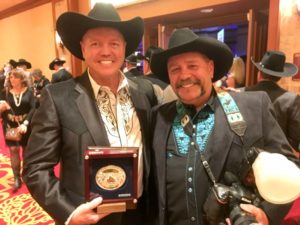 Ric Andersen and Hank Rafalski at the 2016 PRCA Awards Banquet at South Point in Las Vegas
