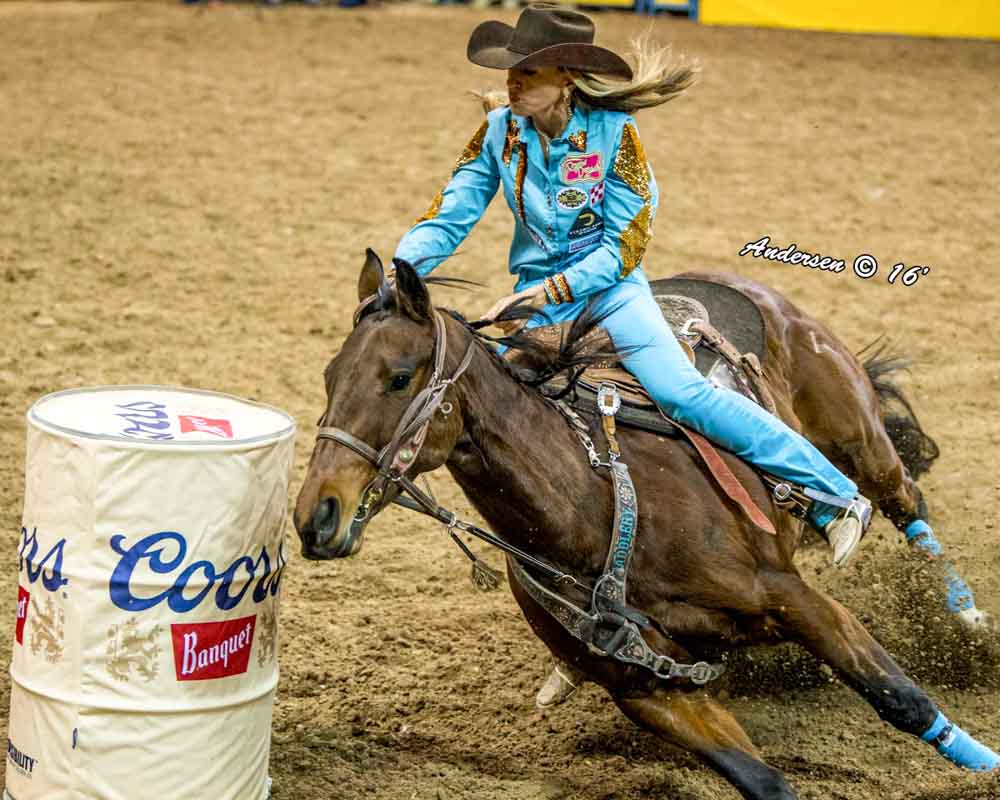 Kimmie Wall - Barrel Racing - Wrangler NFR Rodeo 2016 Go-Round Winners: Day 2 in Las Vegas
