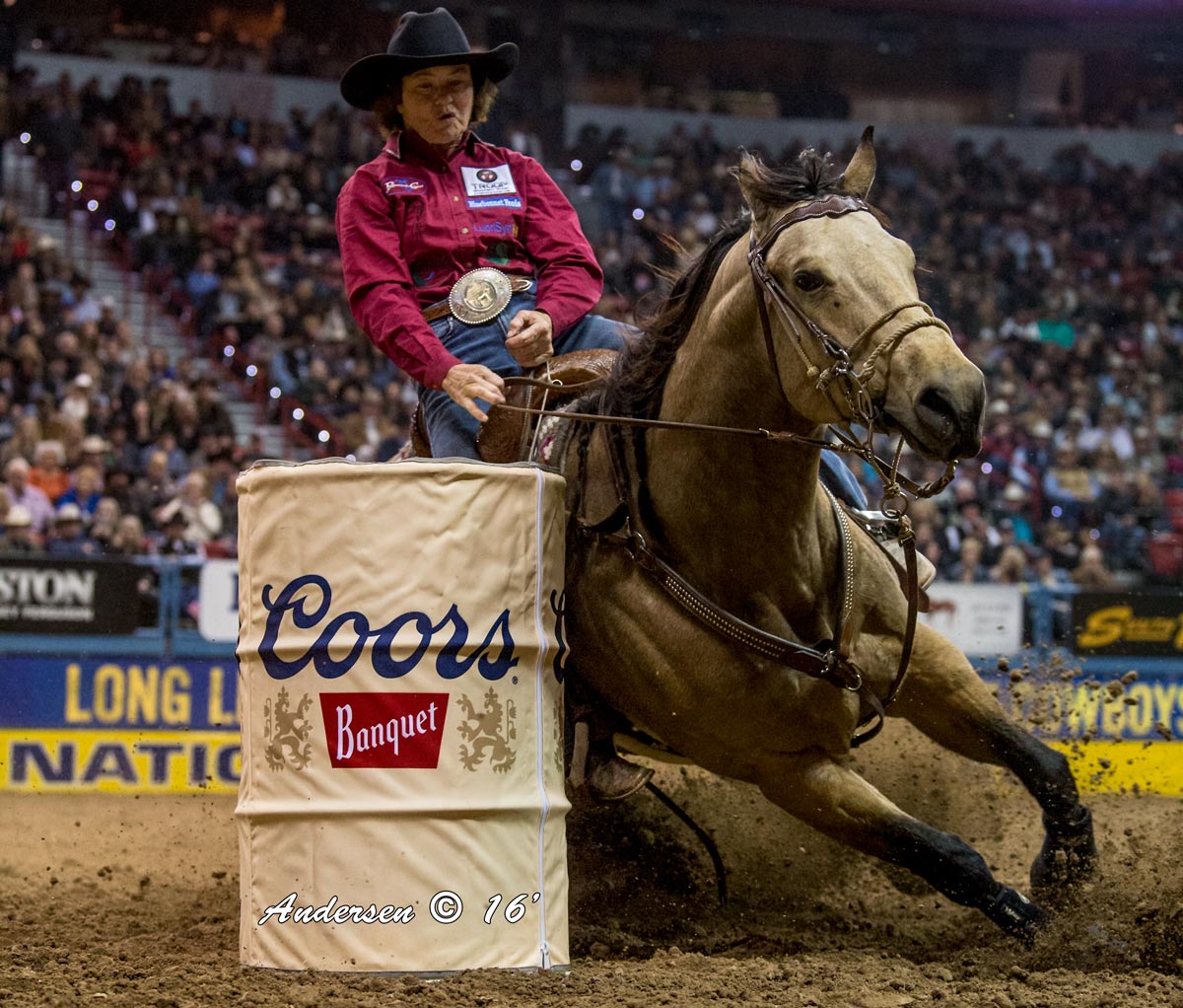 Mary Burger with a time of 13.58 during Round 7 of WNFR16