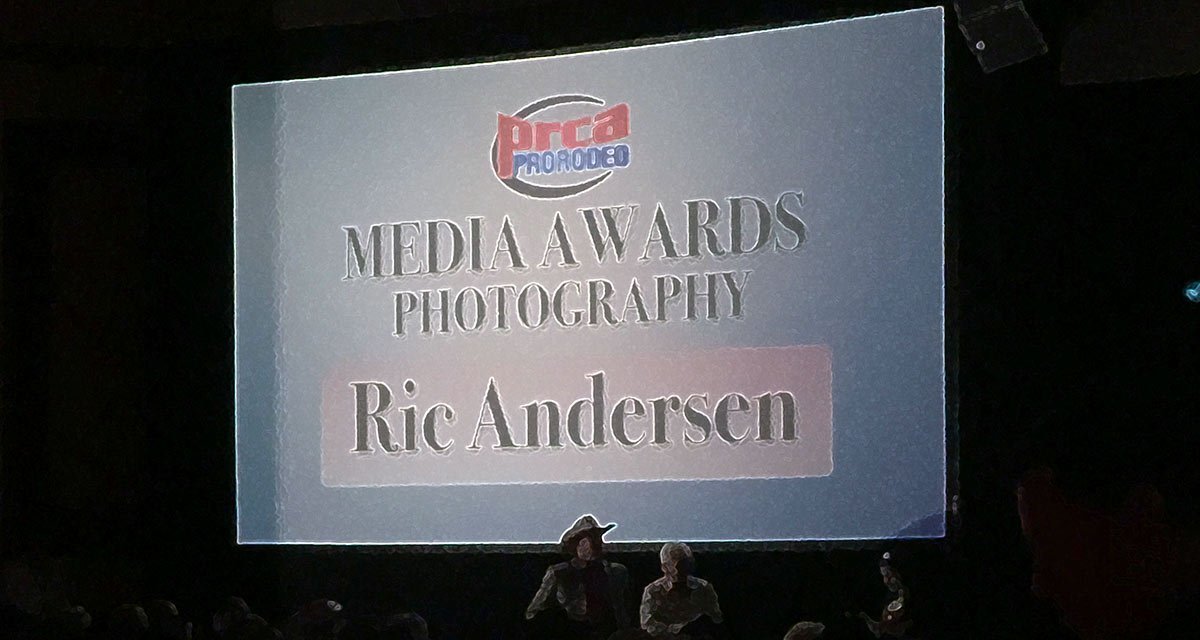 Ric Andersen honored at 2016 PRCA Awards Banquet with Excellence in Rodeo Photography