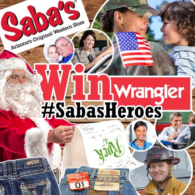 Win Wrangler Jeans for You & Your Hero This Christmas From Saba's Western Stores! #SabasHeroes