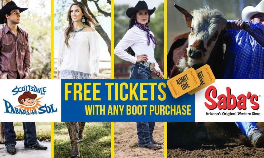 Free Parada de Sol Rodeo Tickets From Saba's Western Stores March 4