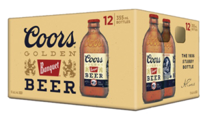 Coors Golden Beer Case (12-Snubs)