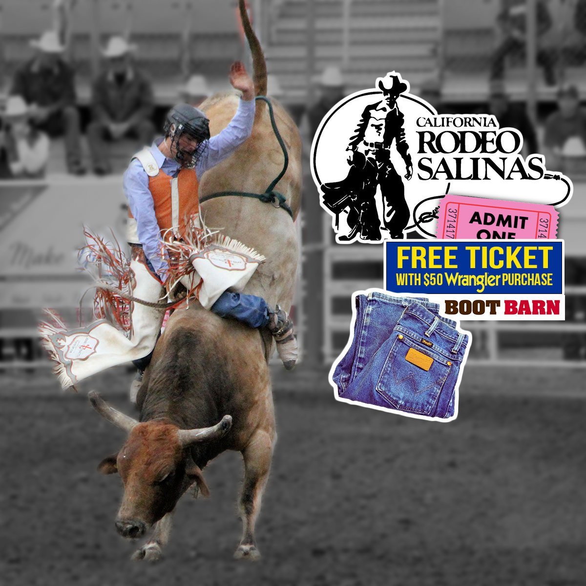 FREE Salinas Rodeo Tickets When You Buy Wrangler From Local Retailers!
