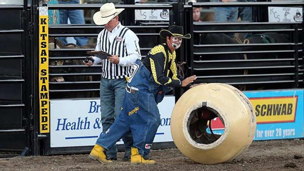 Kitsap County Fair and Stampede 2019 - Coors Banquet Man in the Can Rodeo Clown