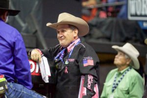 Chad Berger during round four of the PBR World Finals in Las Vegas, NV. Photo Credit Andy Watson Bull Stock Media Photo by Matt Breneman / bullstockmedia.com