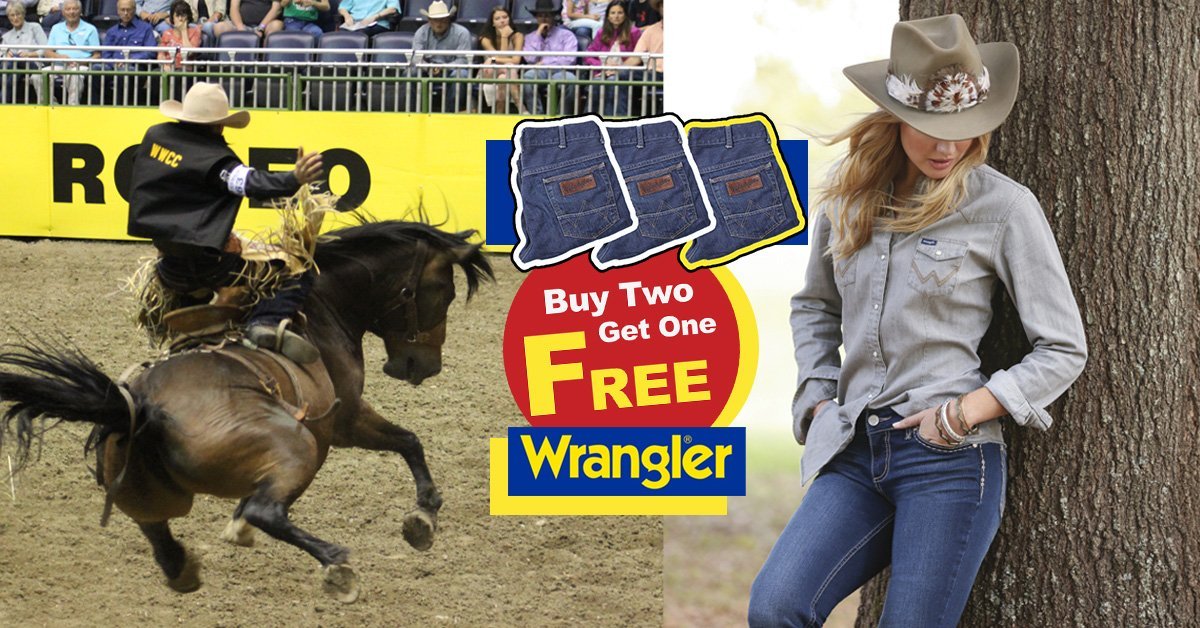 Wrangler Jeans Buy 2 Get One FREE Celebrating Rodeo Back To Casper