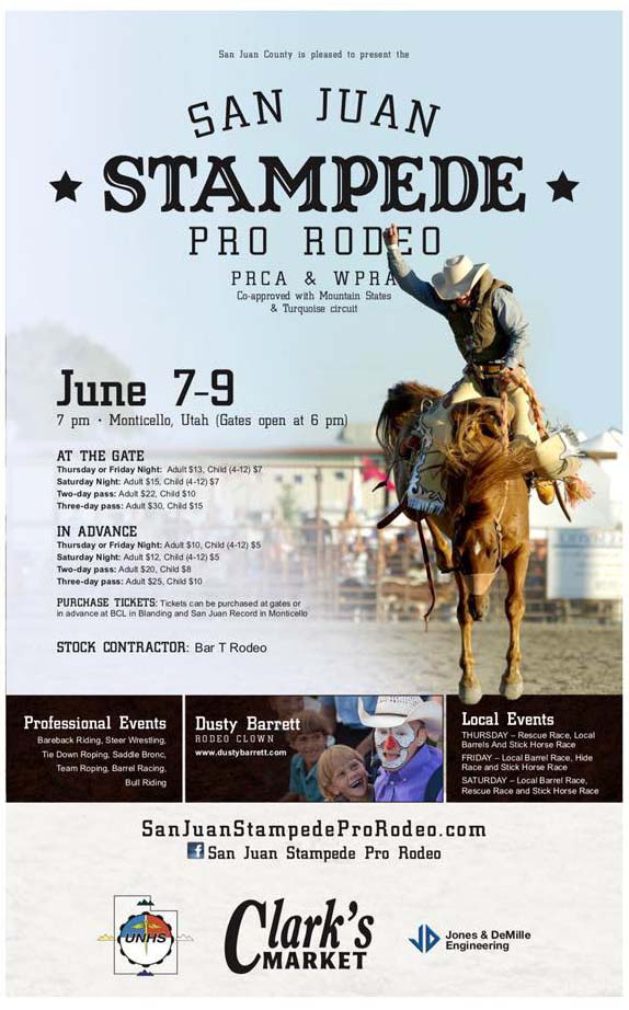 San Juan Stampede Pro Rodeo in Monticello, UT