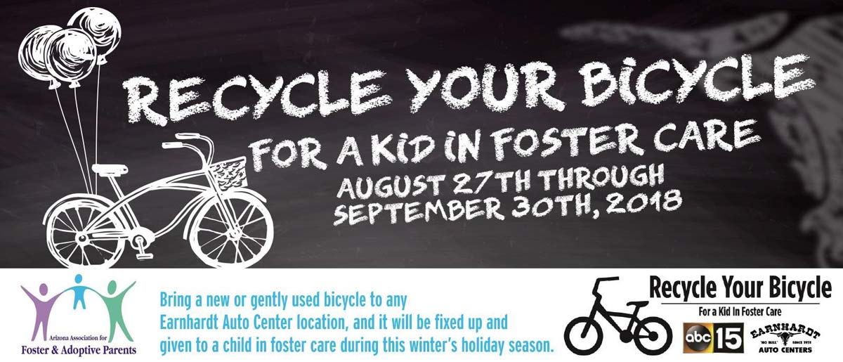 Earnhardt Auto Centers accepting bicycle donations until September 30