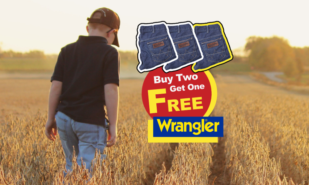 wrangler buy two get one free