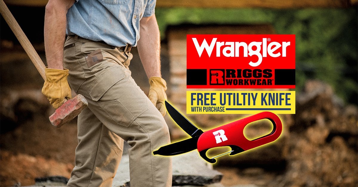 Free Riggs Utility Knife with Purchase of any Riggs Work Wear