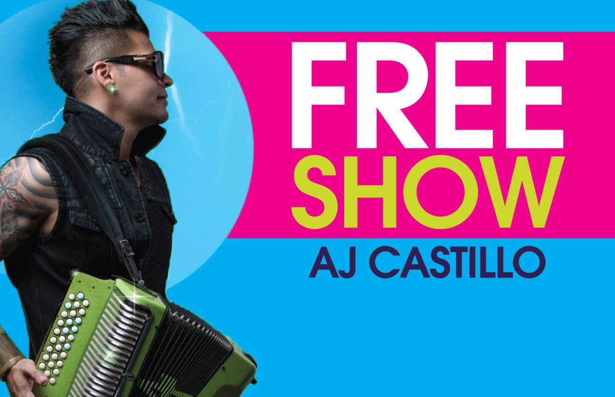 AJ Castillo brings his energetic sounds to Harrah’s Ak-Chin Casino, a Free Concert!