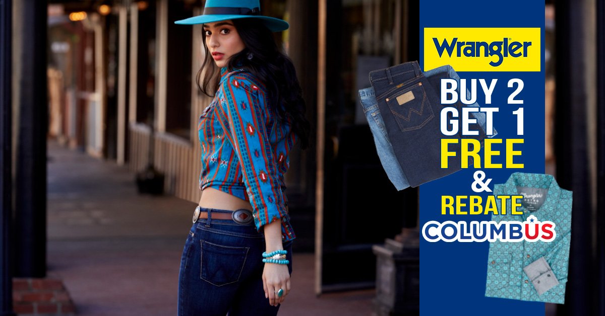 Wrangler Jeans Buy 2 Get 1 FREE & $10 Shirt Rebate Welcoming Quarter Horse Fans Back to Columbus!