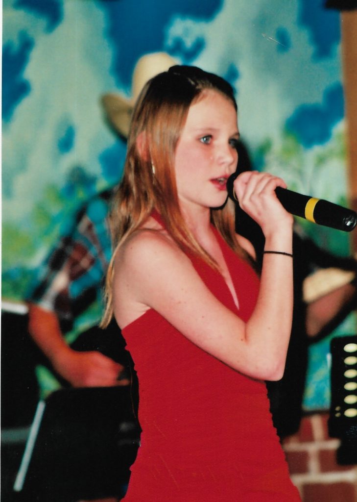 Mary Heather Hickman, 11 years old, performing at an Opry in Texas.