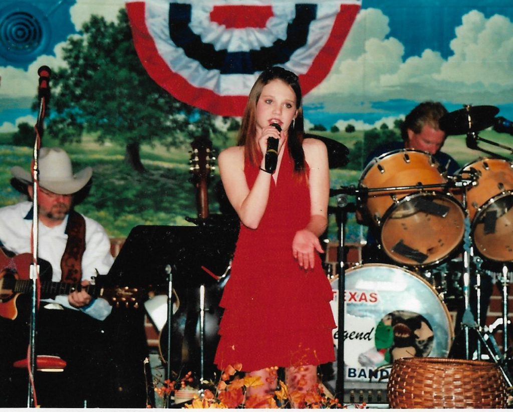 Mary Heather Hickman, 11 years old, performing at an Opry in Texas.