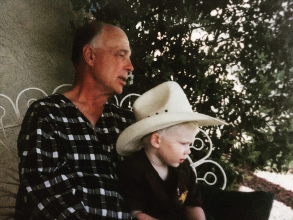 Chuck Shaw with his Grandfather, Charlie Burkhart