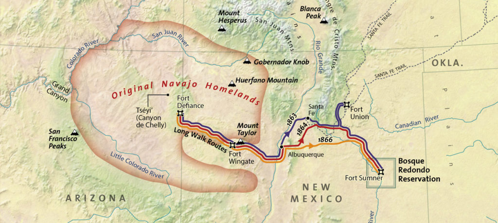 Navajo Indians Map