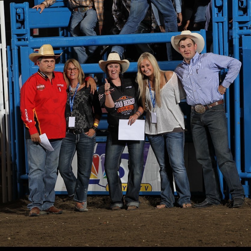 Berger Family, Chad, wife Sarah, & their children, Lacey, Sadie, & John - Photo Credit: Chad Berger Bucking Bulls Facebook