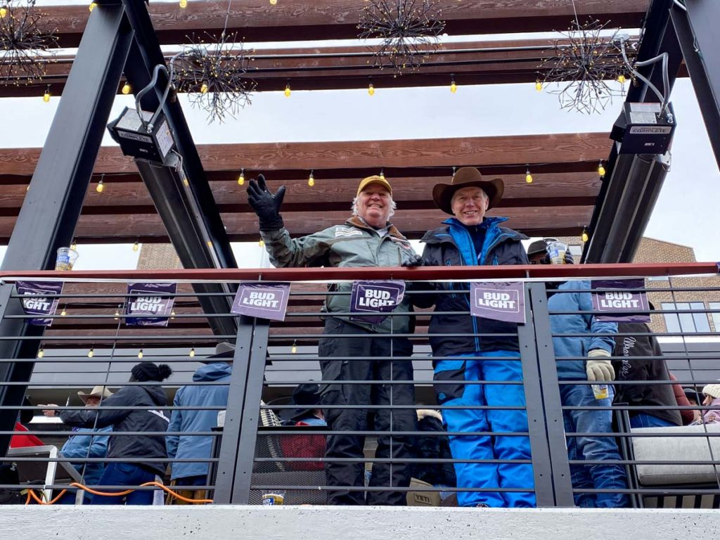 Tom Gardner and Jeff Chadwick at Cowboy Downhill in Steamboat Springs