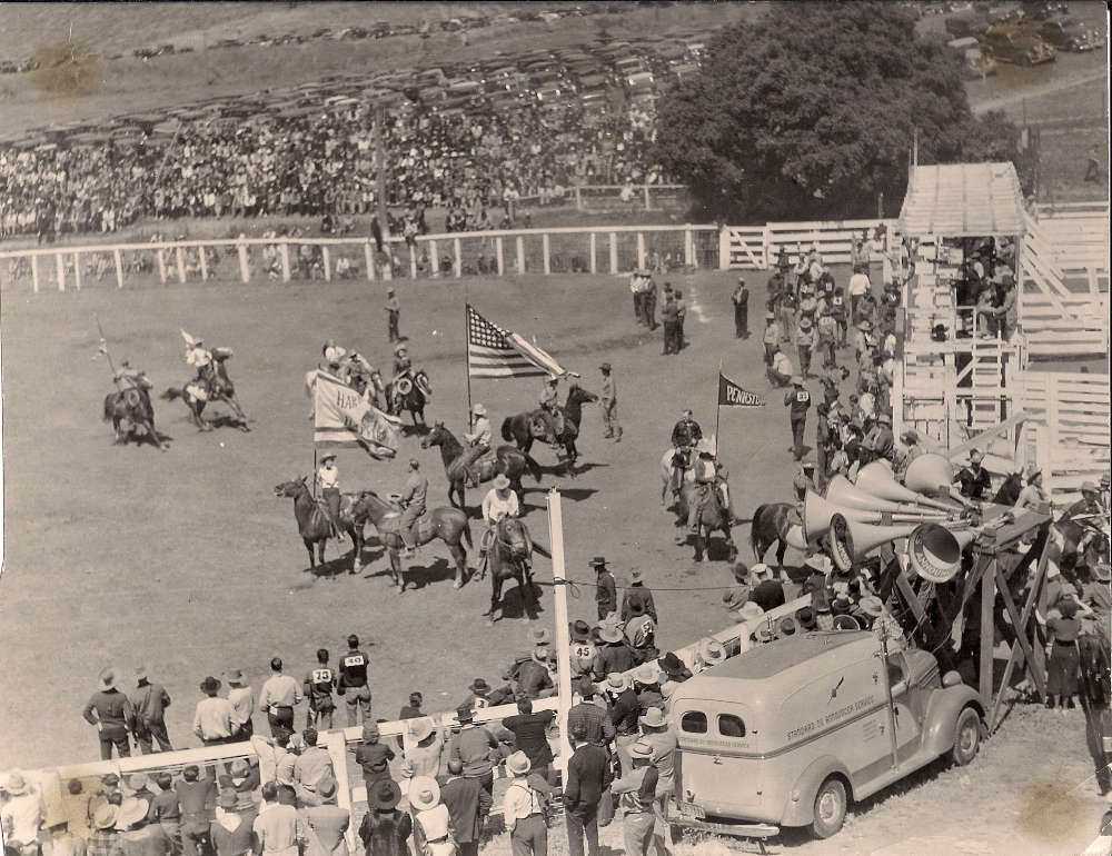 Rowell Ranch Pro Rodeo, Grand Entry 1930s - Photo Credit: Rowell Ranch Pro Rodeo