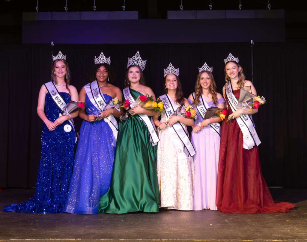 Pictured: Miss Helotes and her Court 2023 - Credit: Cornyval Helotes