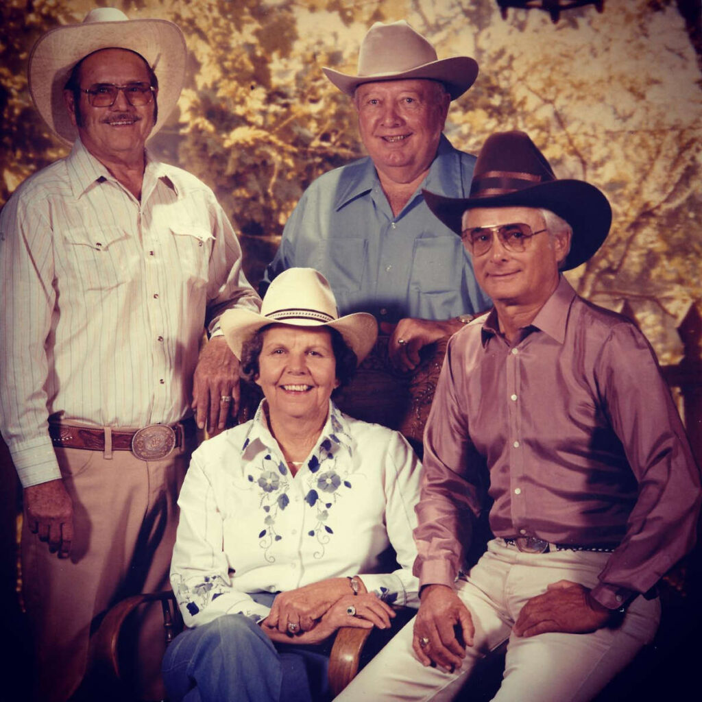 The four founders, (left to right): Ed Rutherford, Louise Willey, Al Smith, and Dick Smith - Credit: Brawley Cattle Call Rodeo