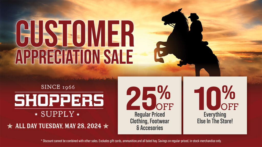 Shoppers Supply Customer Appreciation Sale Tuesday May 28, 2024