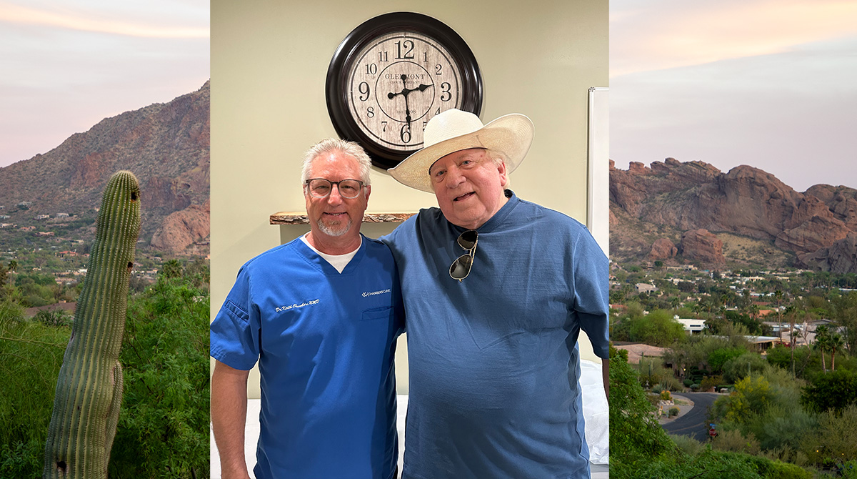 Dr. Keith Chambers and Jeff Harris at Chambers Clinic in Scottsdale, Arizona