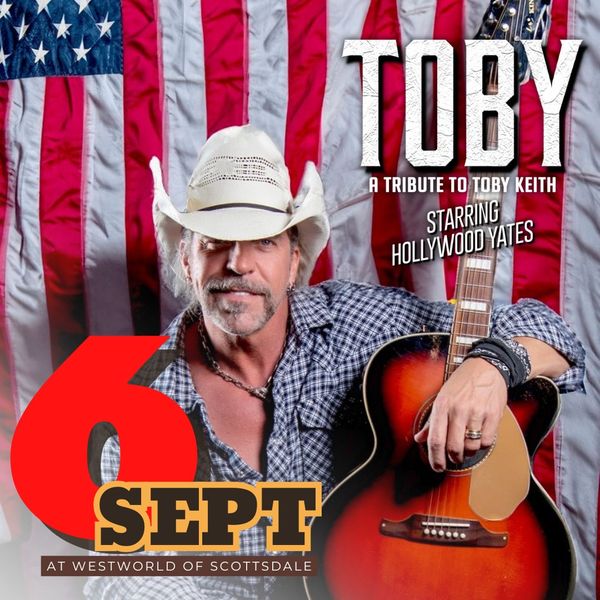 Friday Sept 6th! join Hollywood Yates immediately following the rodeo for your favorite hits in tribute to Toby Keith! Get in to the air-conditioned Coors Hoedown for FREE by purchasing any rodeo ticket for that date.