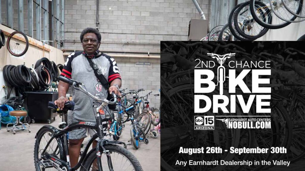 Earnhardt teams with ABC15 to collect bicycles for St. Vincent de Paul